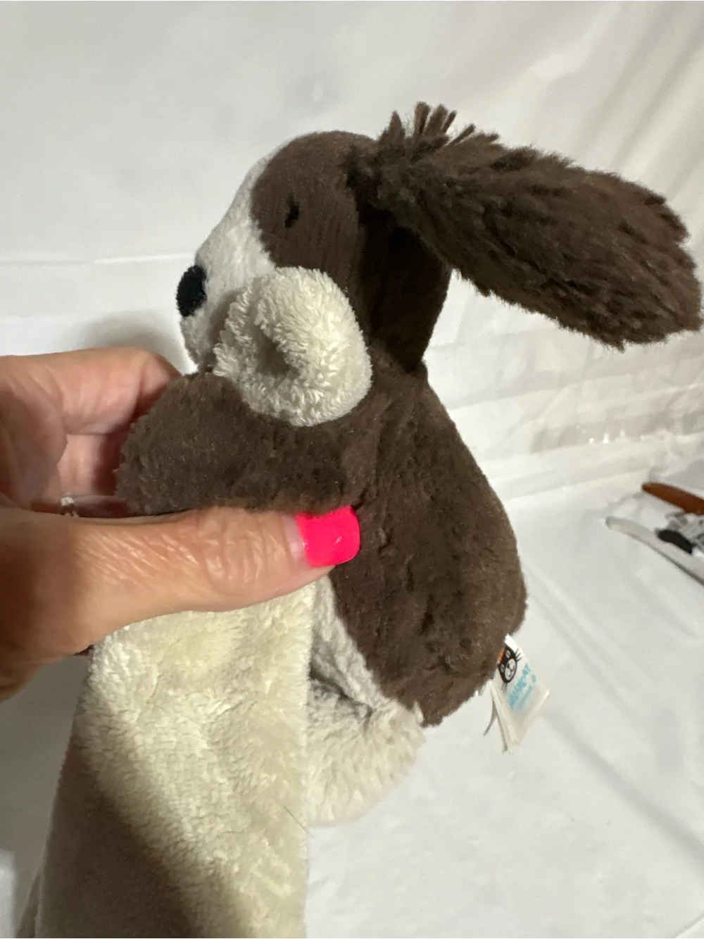 Jellycat Puppy bashful fudge puppy soother Comfort Blanket